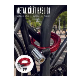 80 cm Uzunluk ile Pratik ve Kolay Kullanım Sunan Çelik Halat Kilidi