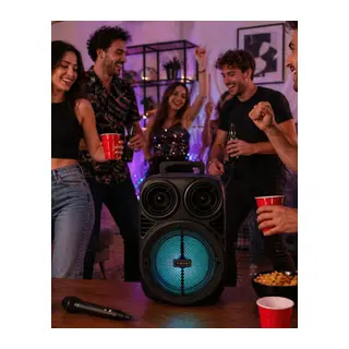 Kablosuz Karaoke Hoparlör Mikrofonlu RGB Işıklı 6.5 İnç Bluetooth Speaker Taşınabilir