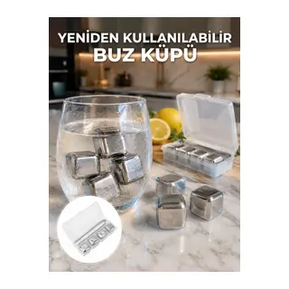 Hızlı Soğutma Özellikli Paslanmaz Metal Buz Küpü Takımı Yeni Nesil