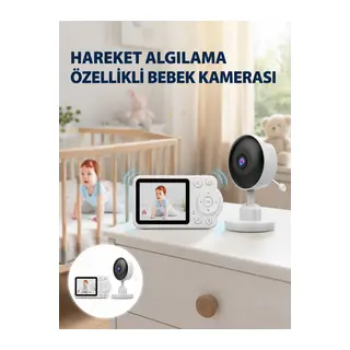 Gece Görüşlü Bebek Kamerası Ninni ve Alarm Özellikli Yeni Nesil