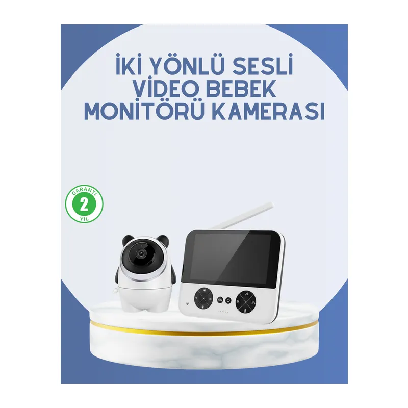 Kablosuz Bebek Monitörü 720P Görüntü ve Geniş Ekran