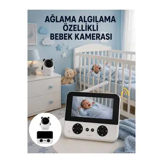 Gece Görüşlü Güvenli Bebek Monitörü 720P HD Görüntü Yeni Nesil