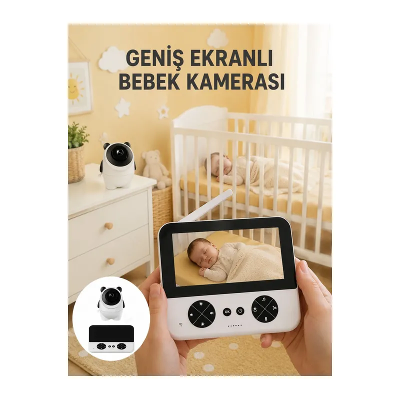 720P HD Gece Görüşlü Kablosuz Bebek Kamerası İki Yönlü Sesli Yeni Nesil