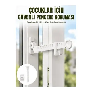 Cam Pencere Açılma Kontrol Kilidi Kolay Montaj 3’lü Yeni Nesil