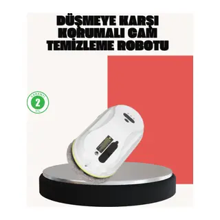 UPS Destekli Düşmeye Karşı Korumalı Cam Temizleme Robotu