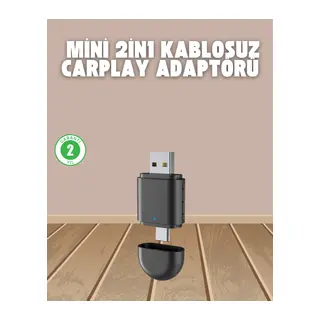 Kablosuz CarPlay Adaptörü – USB-A & Type-C Uyumlu Hızlı Bağlantı Cihazı