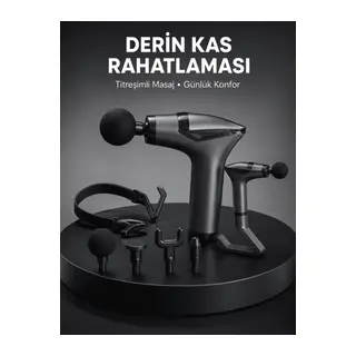 Taşınabilir 3in1 Masaj Aleti Şarjlı Titreşimli Esneme Bantlı Yeni Nesil