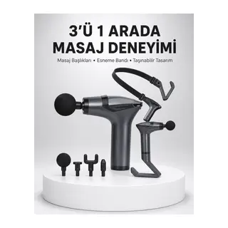 Titreşimli Şarjlı Masaj Aleti 3in1 Fonksiyonel Çok Amaçlı Model Yeni Nesil