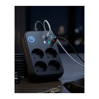 Akım Korumalı Uzatma Prizi 4 USB 2 Type C Dayanıklı ve Güvenli Tasarım