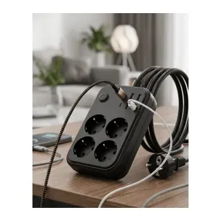Akım Korumalı Çoklu Priz 4 USB 2 Type C 4 Priz Güvenli ve Hızlı Şarj