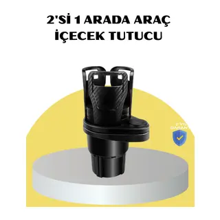Araç İkili Bardak Tutucu Ayarlanabilir Genişlik 360° Döner Sistem