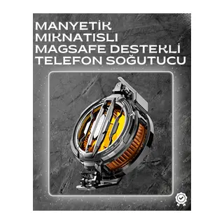 LED Işıklı Telefon Soğutucu | Ultra Sessiz Fan | Mıknatıslı ve Aparatlı Bağlantı