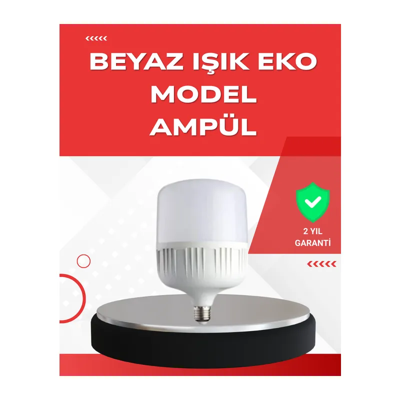 Elektrik Kesintileri İçin Şarjlı LED Ampul 30W E27 Beyaz Işık
