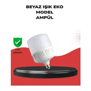 Enerji Tasarruflu Şarjlı LED Ampul 30W Beyaz Işık