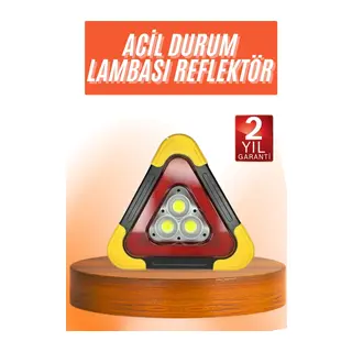 Reflektör Güneş Enerjili Taşınabilir Portatif Acil Güvenlik Işığı Araba Acil Uyarı Işığı