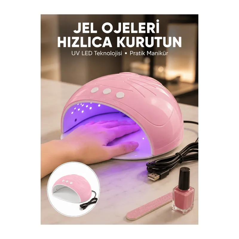 Ultraviyole LED Oje Kurutma Makinesi USB Kablolu Yeni Nesil