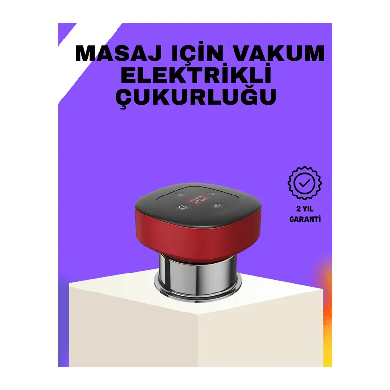 Vakumlu Masaj Aleti Çok Kademeli Emme Isıtmalı Ev Tipi Terapi