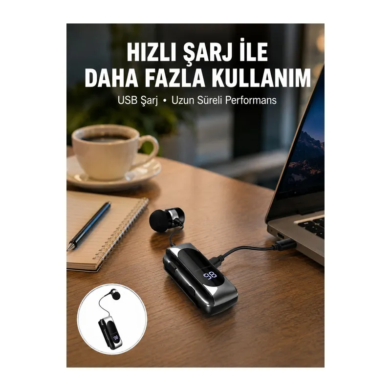 Uzun Pil Ömürlü Kablosuz Kulaklık – 25 Saat Konuşma ve Müzik Süresi Yeni Nesil