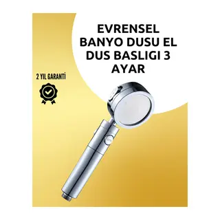 Masaj ve Yağmur Modlu Çok İşlevli Paslanmaz Çelik Duş Başlığı
