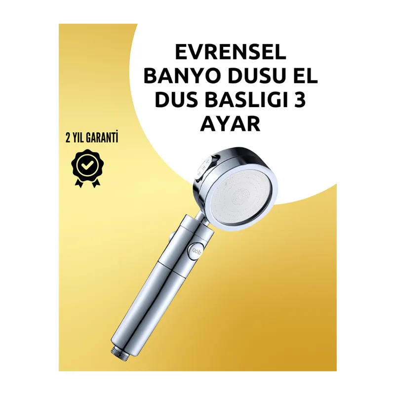 Masaj ve Yağmur Modlu Çok İşlevli Paslanmaz Çelik Duş Başlığı
