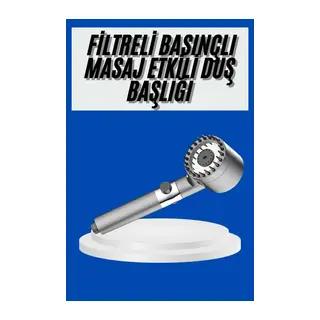 Yeni Nesil Duş Başlığı Paslanmaz Çelik Masaj Etkili Ergonomik Tasarım Su Basınçlı