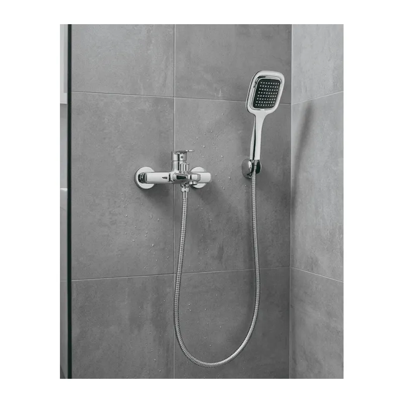 Siyah Duş Seti El Duşu Başlığı Spiral Hortum Dayanıklı Banyo Duş Aksesuarı