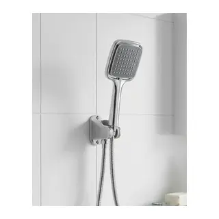 Siyah Duş Seti El Duşu Başlığı Spiral Hortum ve Duvar Askısı Banyo Duş Seti