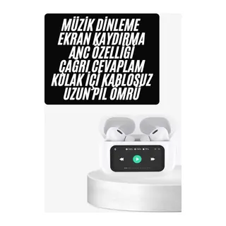 Dokunmatik Ekranlı ANC/ENC Yeni Nesil Pro Bluetooth Kulaklık Dokunmatik Ekran