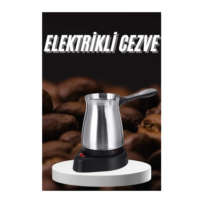 Paslanmaz Çelik Türk Kahvesi Makinesi 6 Fincan Kpasiteli Elektrikli Cezve