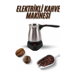 Elektrikli Cezve 800 Watt Paslanmaz Çelik Türk Kahve Makinesi Saplı
