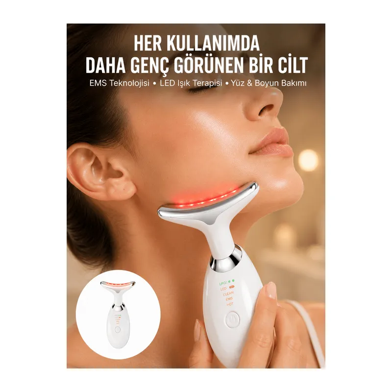 LED Işık Destekli Kırışıklık Karşıtı Yüz Bakım Aleti Yeni Nesil