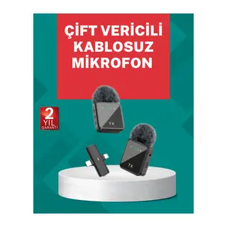 Profesyonel Ses Kayıtları İçin 2’li Kablosuz Yaka Mikrofon Seti