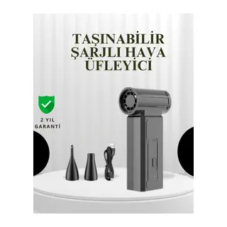 Taşınabilir Şarjlı Güçlü Hava Üfleme Aleti Çok Yönlü Kullanım