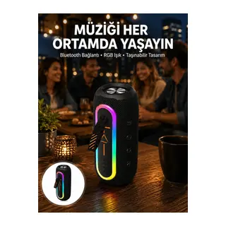 Bluetooth Hoparlör USB Şarjlı Uzun Pil Ömrü Android ve İOS Uyumlu Renkli Yeni Nesil