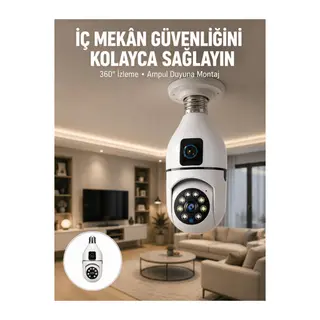 Tak Çalıştır Ampul Kamera – Full HD 1080P Kablosuz Güvenlik Çözümü Yeni Nesil