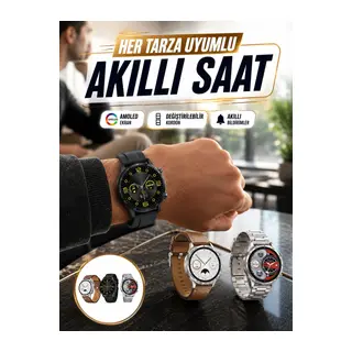 Akıllı Saat 5.0 Bluetooth Bağlantılı Sağlık ve Uyku Takibi Sosyal Medya Girişli Yeni Nesil