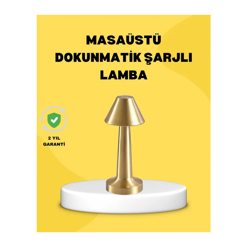 Kablosuz LED Masa Lambası 1800mAh 3 Renk Aydınlatma Dokunmatik