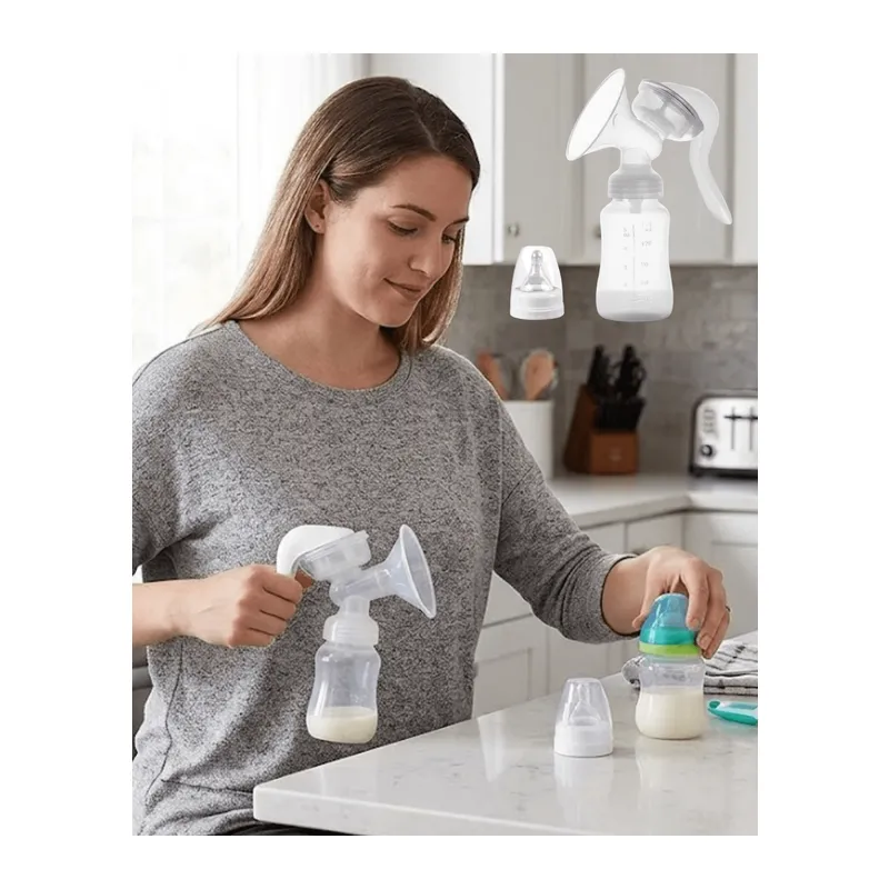 BPA İçermez Manuel Anne Sütü Pompası Biberon Başlıklı Ergonomik