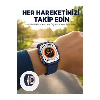 Ultra Akıllı Saat 2.05 İnç Büyük Ekran Bluetooth Aramalı IP67 Yeni Nesil