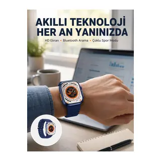 Ultra Akıllı Saat 420x480 IPS Ekran Kalp Atış Yeni Nesil