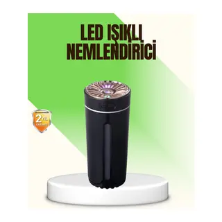 LED Işıklı Aromaterapi Hava Nemlendirici Ultrasonik Sessiz Nem Ayarı