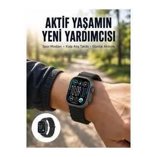 AMOLED Ultra Akıllı Saat 15 Gün Batarya Güçlü Ekran Yeni Nesil
