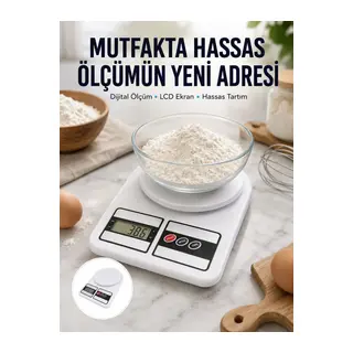 10 Kg Kapasiteli LCD Ekranlı Dijital Mutfak Tartıs Yeni Nesil