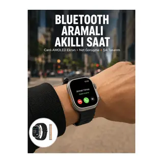 Akıllı Saat Kol Saati Android ve İOS Uyumlu Nabız Ölçer Sesli Asistan Yeni Nesil
