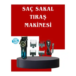 Uzun Çalışma Süreli LCD Göstergeli Saç Kesme Makinesi