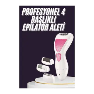 4 Başlıklı Lazer Öncesi Kısaltma Epilasyon Aleti Epilatör Çok Amaçlı