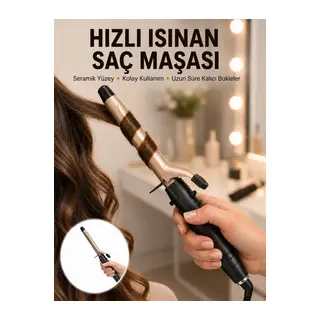 Profesyonel 25 mm Saç Maşası Kalın Bukle Etkili Yeni Nesil