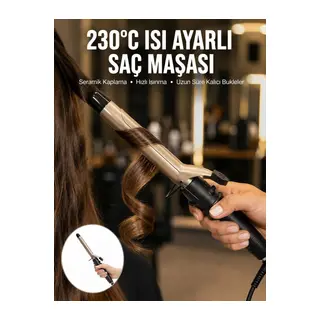 230 Derece Isı Ayarlı Seramik Saç Maşası 25 mm Yeni Nesil