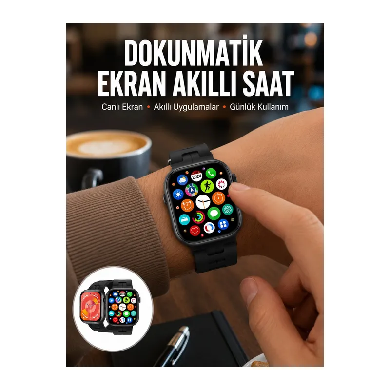 Akıllı Saat Android ve İOS Uyumlu Plastik Kordon Yeni Seri