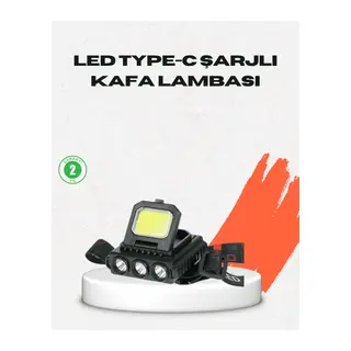 USB Şarjlı Kafa Feneri 800 Lumen Ayarlanabilir COB ve XPE LED